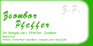 zsombor pfeffer business card